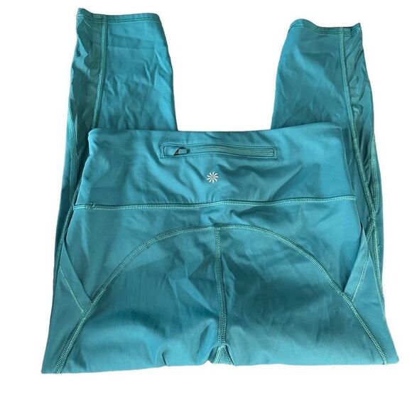 Athleta salutation cropped teal leggings size small - Picture 5 of 7
